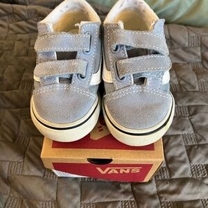 Vans Kids Sneakers in Light Blue and White